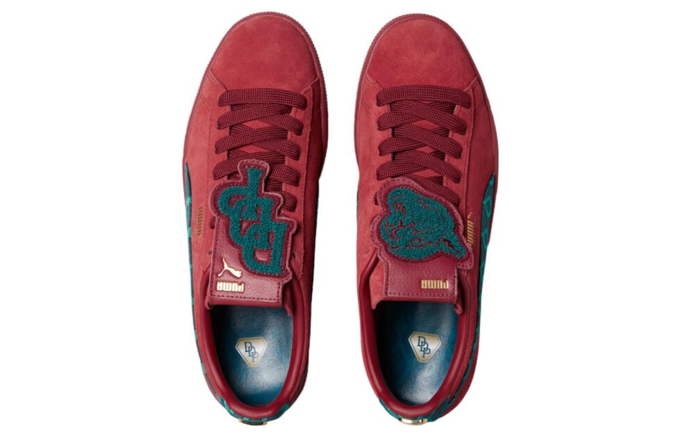 PUMA Dapper Dan x Suede 'Jacquard Print - Intense Red' 390988-01 - Image 4