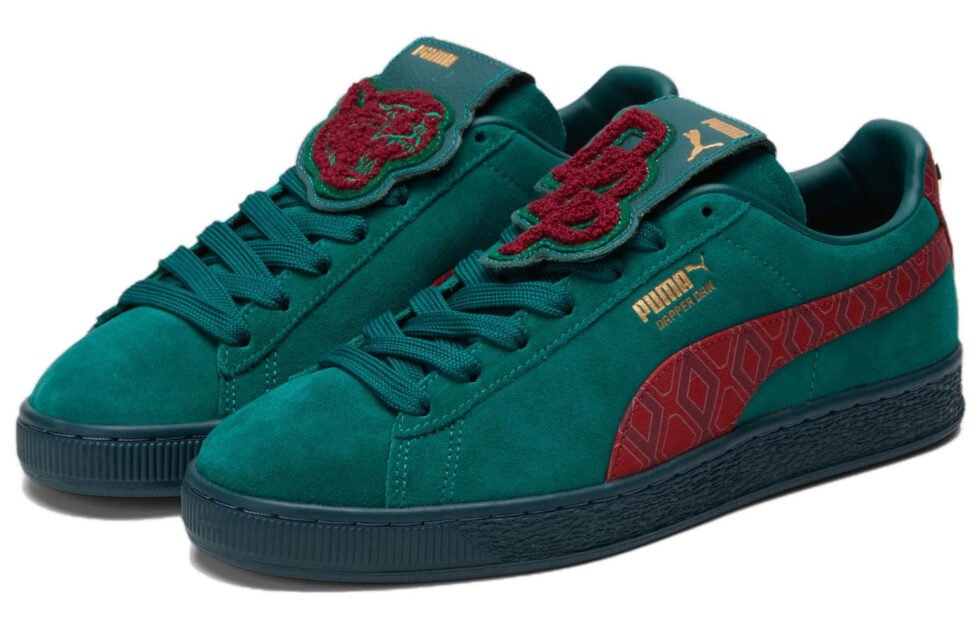 PUMA Dapper Dan x Suede 'Jacquard Print - Varsity Green' 390988-02 - Image 3