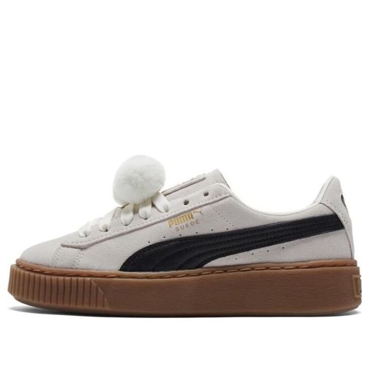 (WMNS) PUMA Suede Platform 'Grey Black Gum' 391902-40