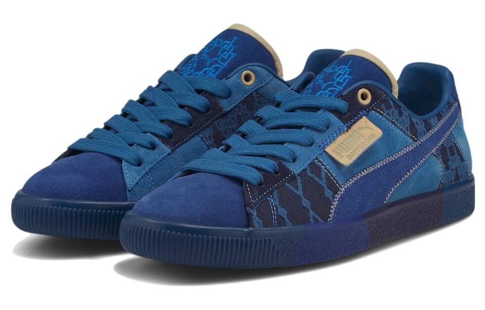 PUMA Clyde Vintage x Dapper Dan 'Pre-Game Runway - Blue' 392082-01 - Image 3