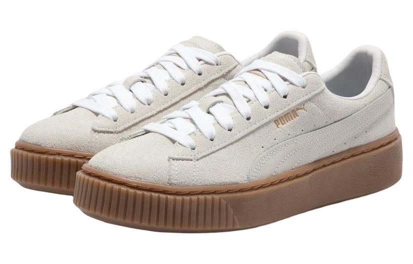 (WMNS) PUMA Suede Platform Core L 'Whisper White' 392135-01 - Image 3