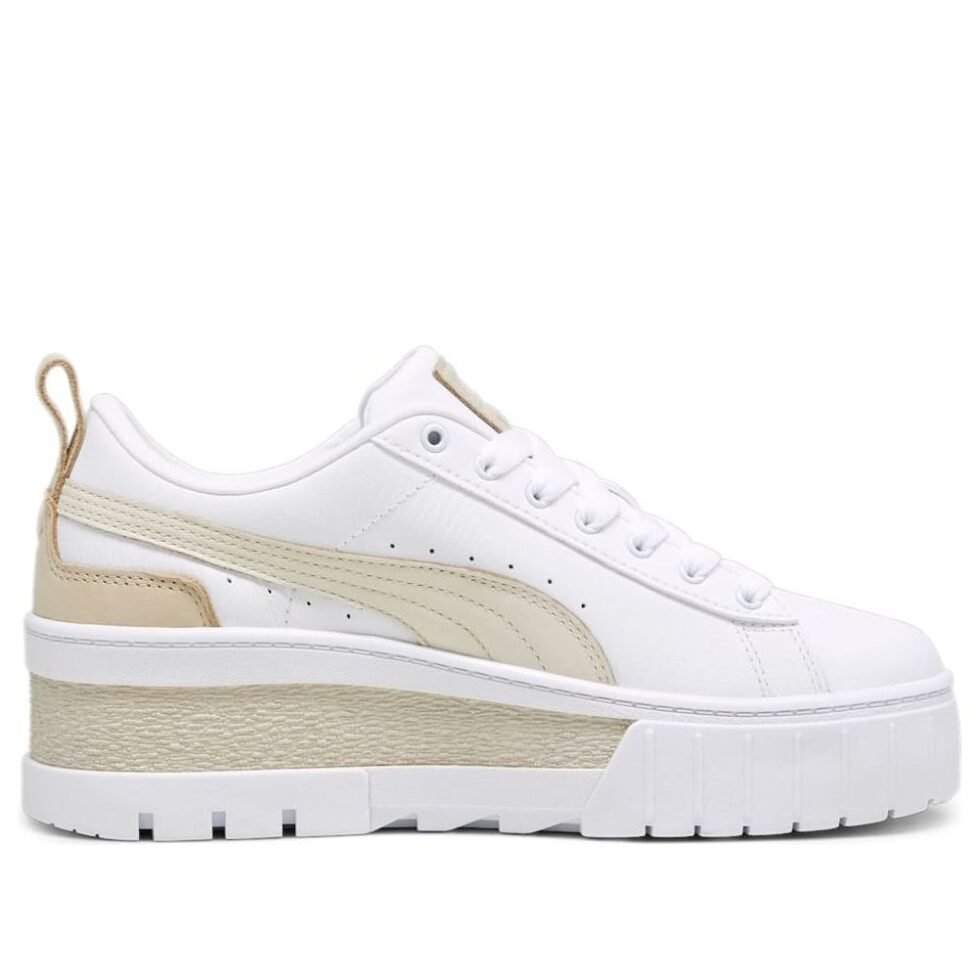 (WMNS) PUMA Mayze Wedge Lux 'White Khaki' 393090-01 - Image 2