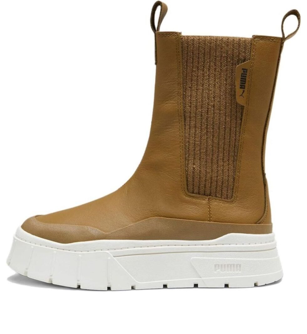 (WMNS) PUMA Mayze Stack Chelsea Winter Boot 'Chocolate Chip' 393201-02