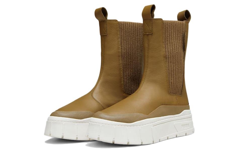 (WMNS) PUMA Mayze Stack Chelsea Winter Boot 'Chocolate Chip' 393201-02 - Image 3