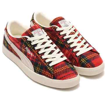 PUMA x Harris Tweed Suede Vintage 'Tartan Red' 393219-01 - Image 2