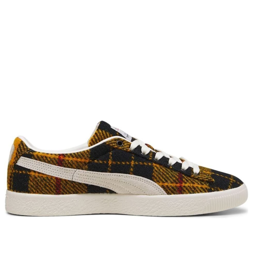 PUMA x Harris Tweed Suede Vintage 'Tartan Yellow' 393219-02 - Image 2