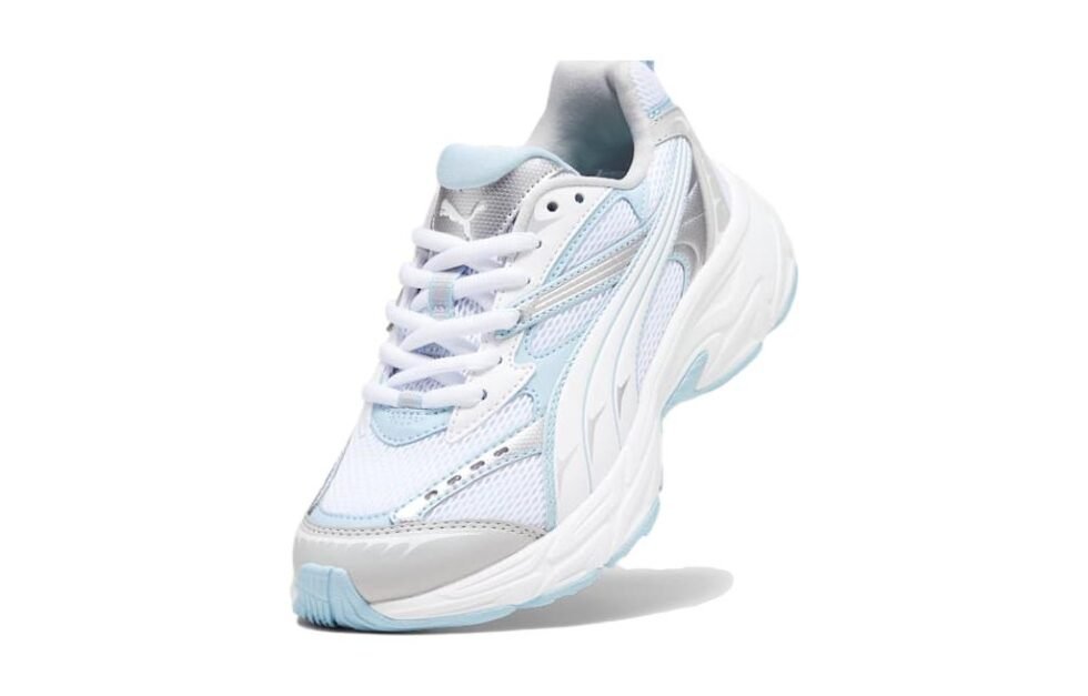 (GS) PUMA Morphic 'White Light Blue' 393792-03 - Image 4