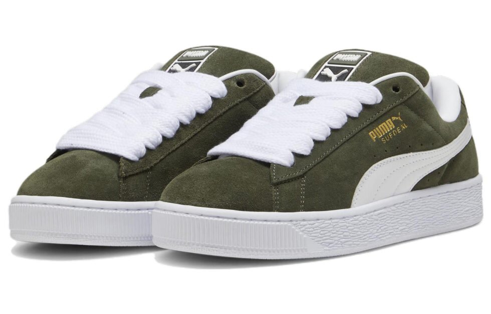 PUMA Suede XL 'Dark Olive White' 395205-13 - Image 3