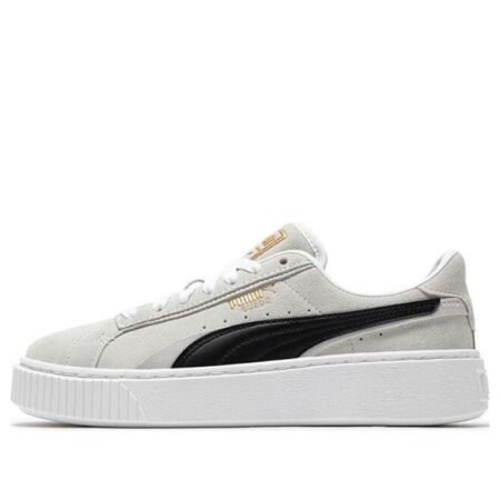 (WMNS) PUMA SuedePlatform 'White and Black' 395225-02