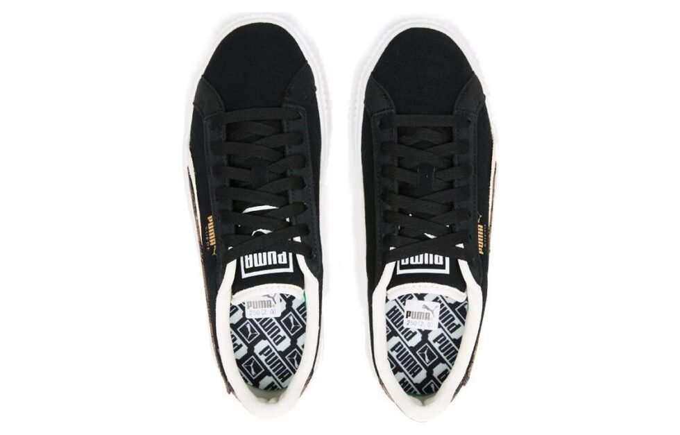 (WMNS) PUMA Suede Plat Form Plaid 'Black' 395228-01 - Image 6