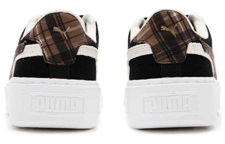 (WMNS) PUMA Suede Plat Form Plaid 'Black' 395228-01 - Image 7