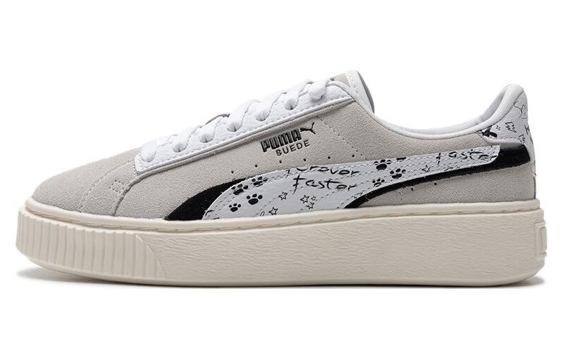 (WMNS) PUMA Suede Platform Draw 'Grey White' 395904-02 - Image 2