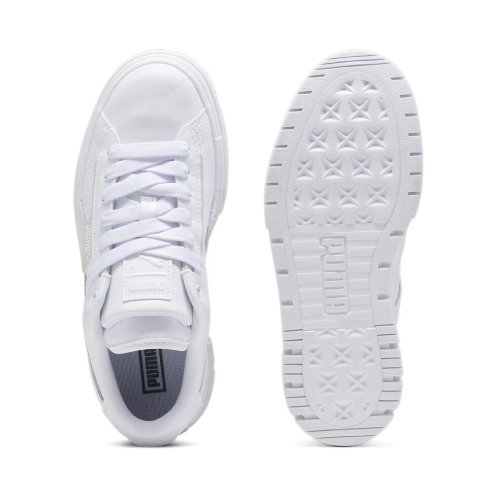 (WMNS) PUMA Mayze Crushed Leather 'White' 396011-01 - Image 4