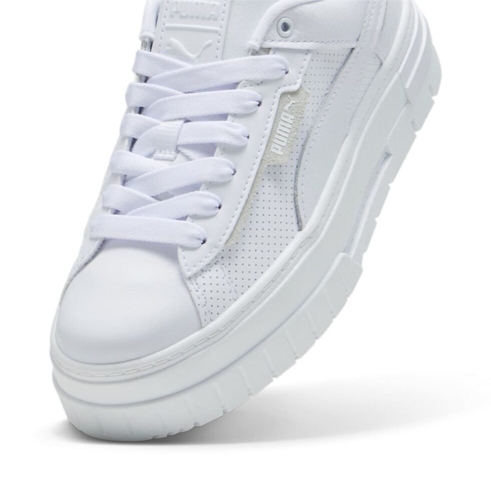 (WMNS) PUMA Mayze Crushed Leather 'White' 396011-01 - Image 5