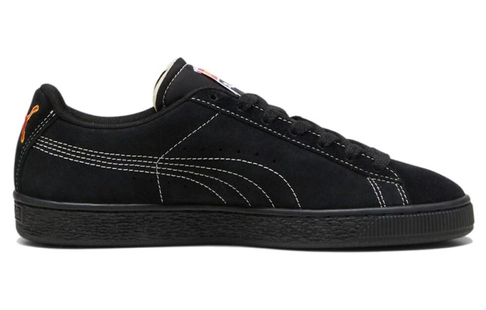 PUMA x Butter Goods Suede Classic Shoes 'Black Red' 396127-01 - Image 2