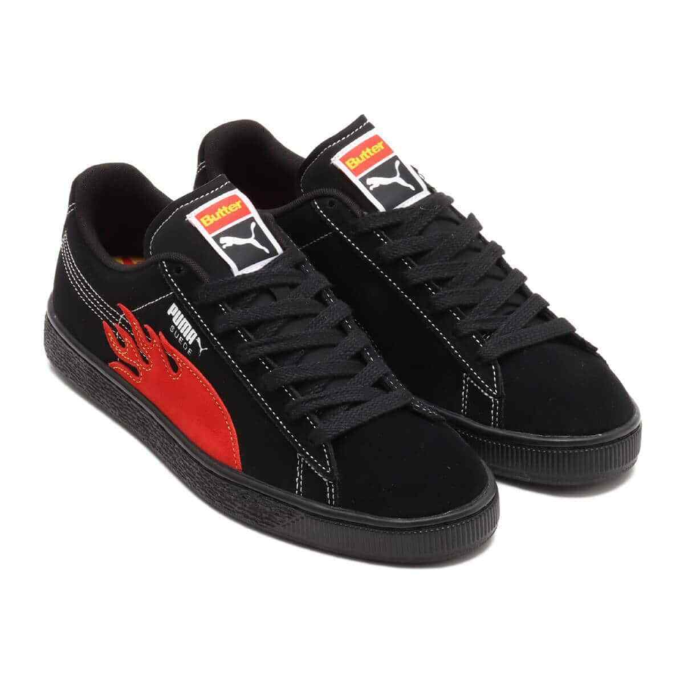 PUMA x Butter Goods Suede Classic Shoes 'Black Red' 396127-01 - Image 4