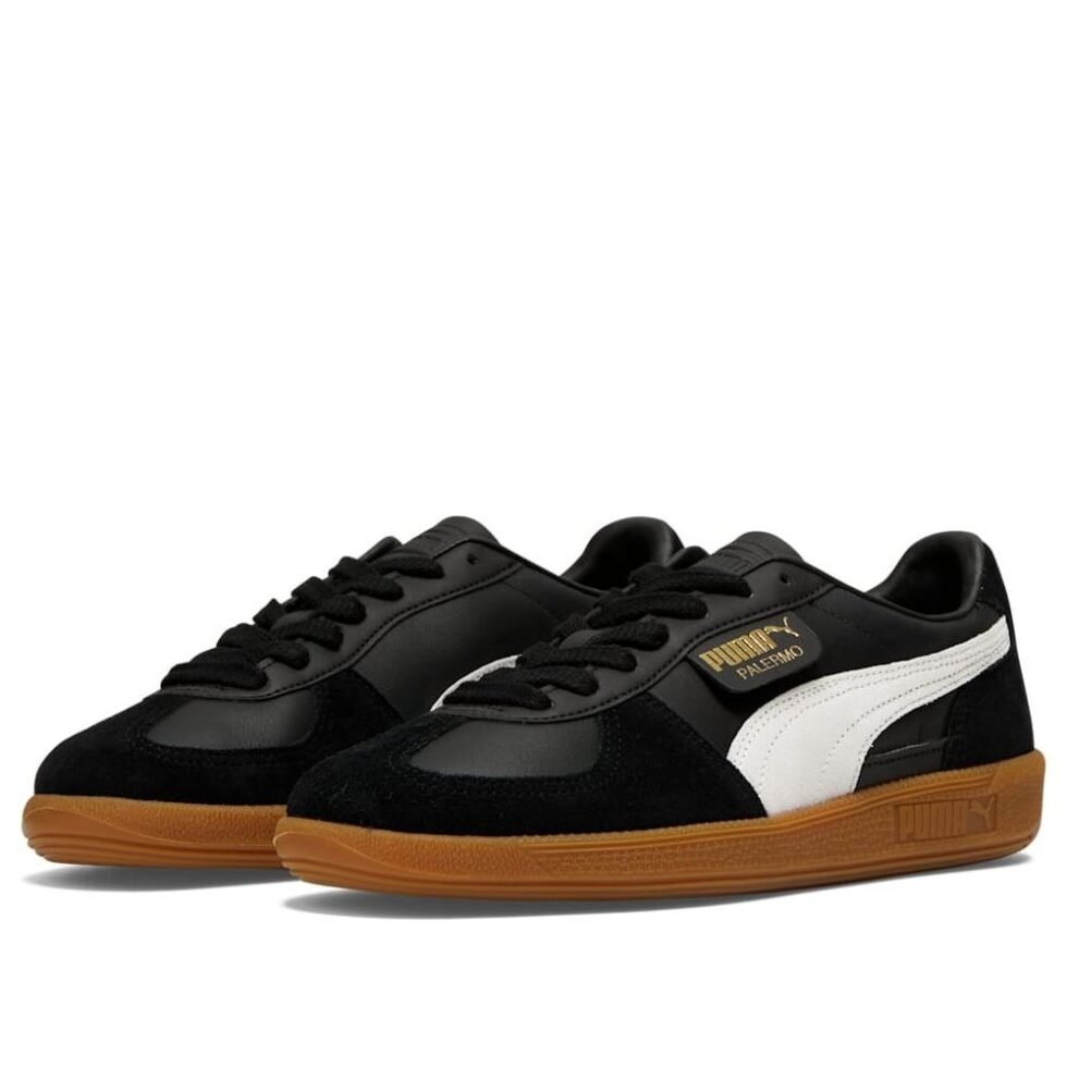 PUMA Palermo Leather 'Black Feather Grey Gum' 396464-03 - Image 3