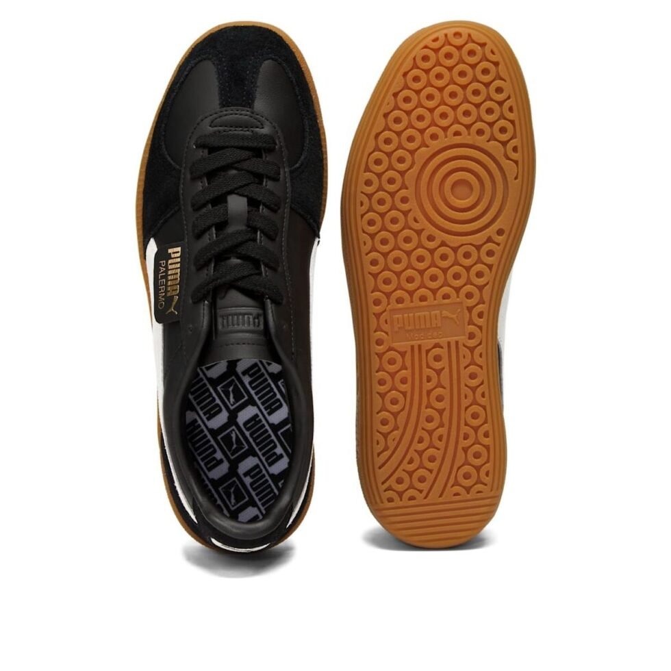 PUMA Palermo Leather 'Black Feather Grey Gum' 396464-03 - Image 4