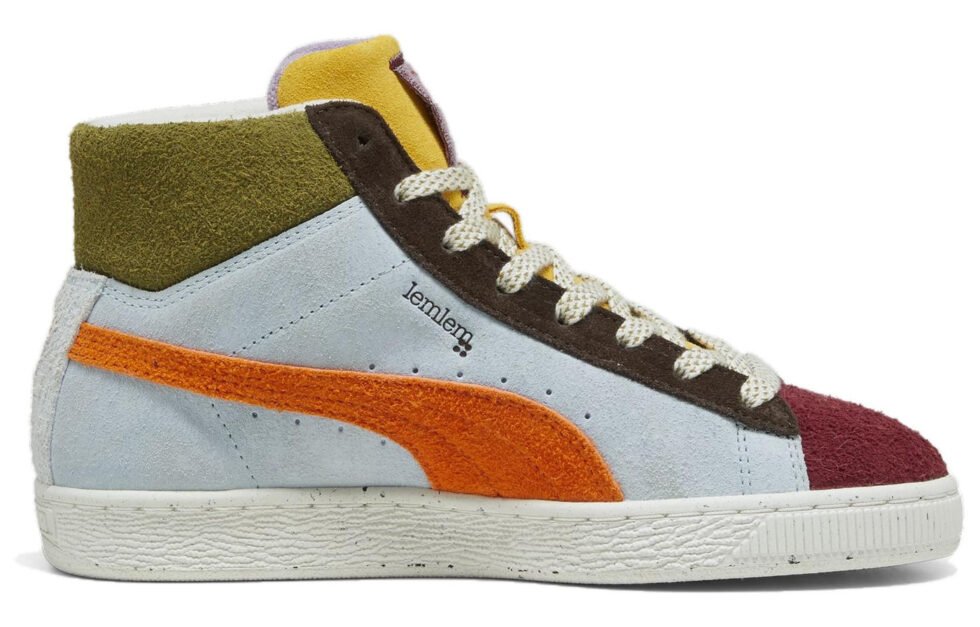 (WMNS) PUMA Lemlem x Suede Mid 'Icy Blue Cayenne Pepper' 396629-01 - Image 3