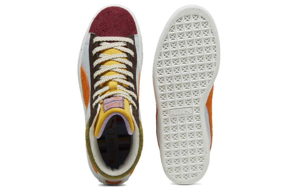 (WMNS) PUMA Lemlem x Suede Mid 'Icy Blue Cayenne Pepper' 396629-01 - Image 5