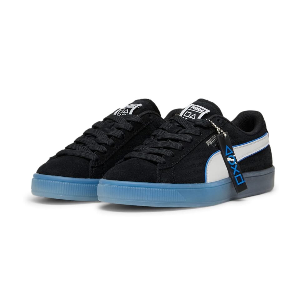 (GS) PUMA PlayStation Suede 'Black Glacial Grey' 396655-02 - Image 3