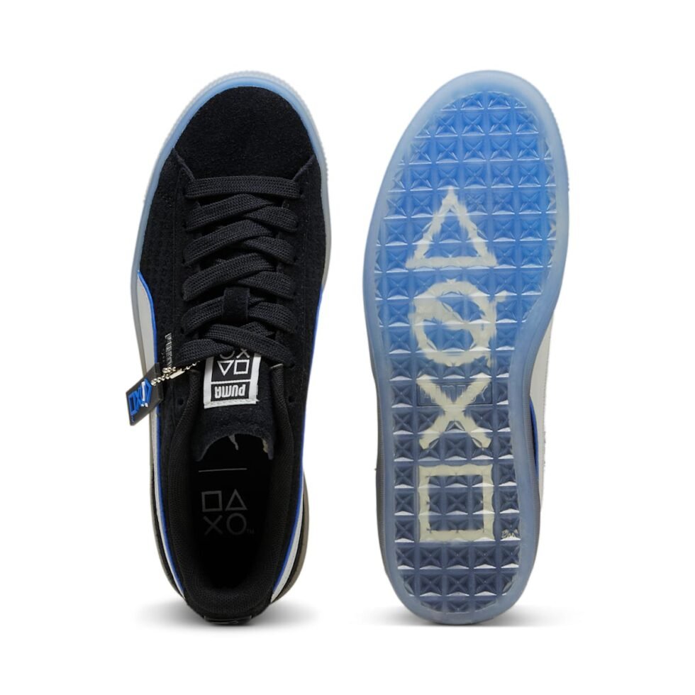 (GS) PUMA PlayStation Suede 'Black Glacial Grey' 396655-02 - Image 4