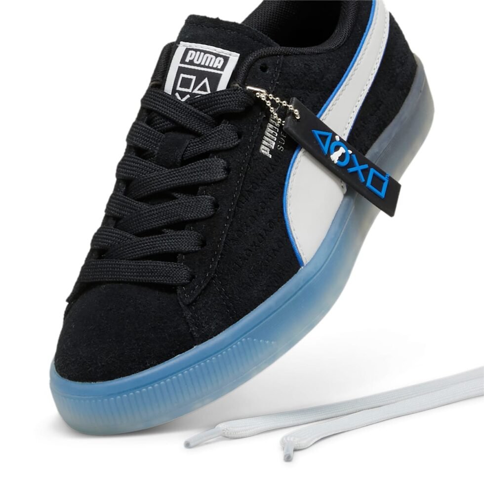 (GS) PUMA PlayStation Suede 'Black Glacial Grey' 396655-02 - Image 5