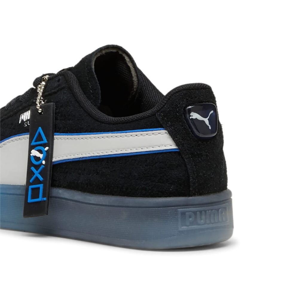 (GS) PUMA PlayStation Suede 'Black Glacial Grey' 396655-02 - Image 6
