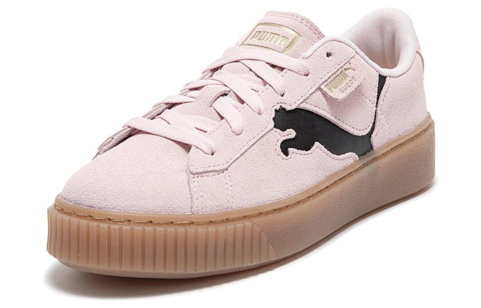 (WMNS) PUMA Suede Platform Shoes 'Pink Black Gum' 397233-05 - Image 4
