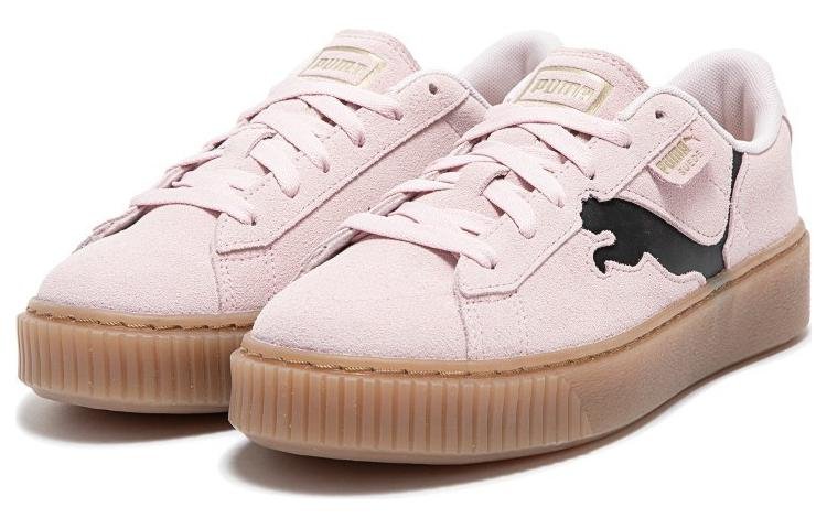 (WMNS) PUMA Suede Platform Shoes 'Pink Black Gum' 397233-05 - Image 5