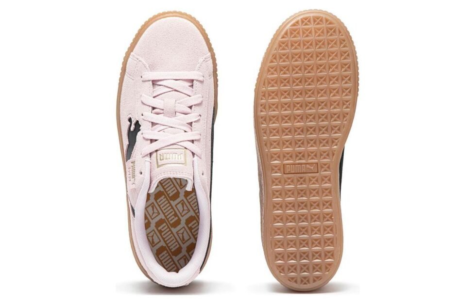 (WMNS) PUMA Suede Platform Shoes 'Pink Black Gum' 397233-05 - Image 7