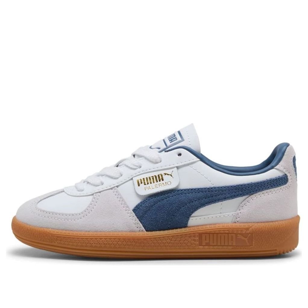 (GS) PUMA Palermo Leather 'White Dark Indigo' 397275-11