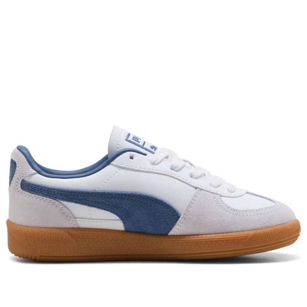 (GS) PUMA Palermo Leather 'White Dark Indigo' 397275-11 - Image 2