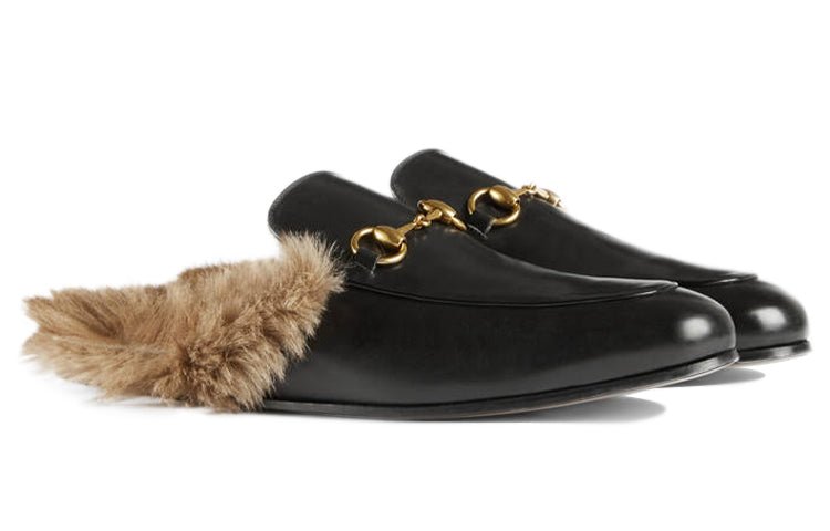 Gucci Princetown Series Wool Slipper Black 397647-DKHH0-1063 - Image 3