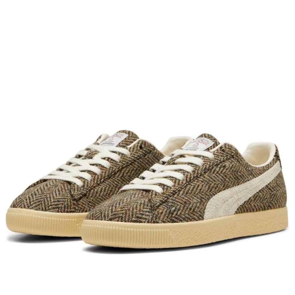 PUMA Clyde 'Harris Tweed Chamomile Sugared Almond' 398512-01 - Image 3