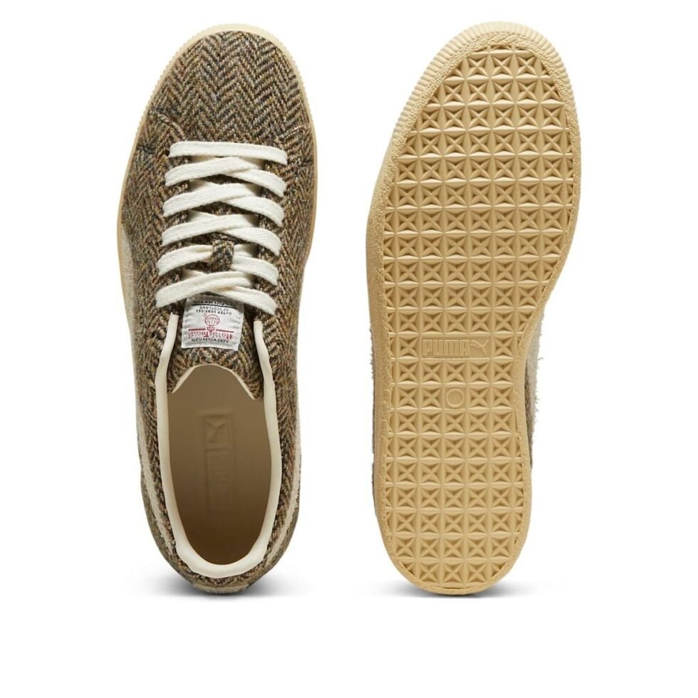 PUMA Clyde 'Harris Tweed Chamomile Sugared Almond' 398512-01 - Image 4