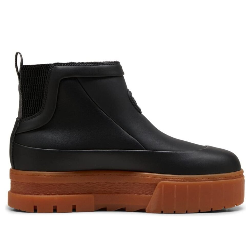 (WMNS) PUMA Mayze Wellis Leather Mid 'Black' 398535-01 - Image 5