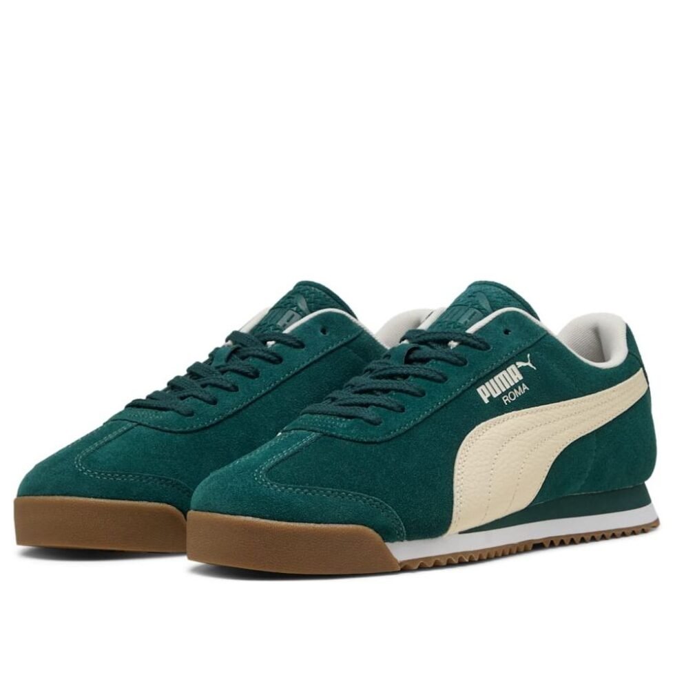 PUMA Roma Suede 'Green Terrain Alpine Snow' 398635-10 - Image 2