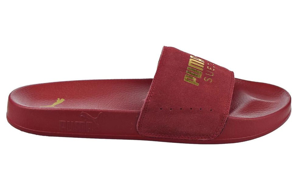 PUMA Leadcat 2.0 Suede Slides 'Red Gold' 398678-04 - Image 2