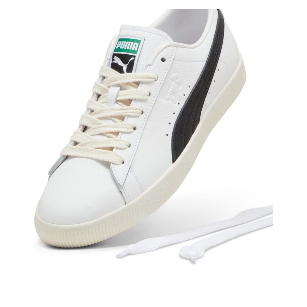 PUMA Clyde Leather 'White Black' 398703-01 - Image 3