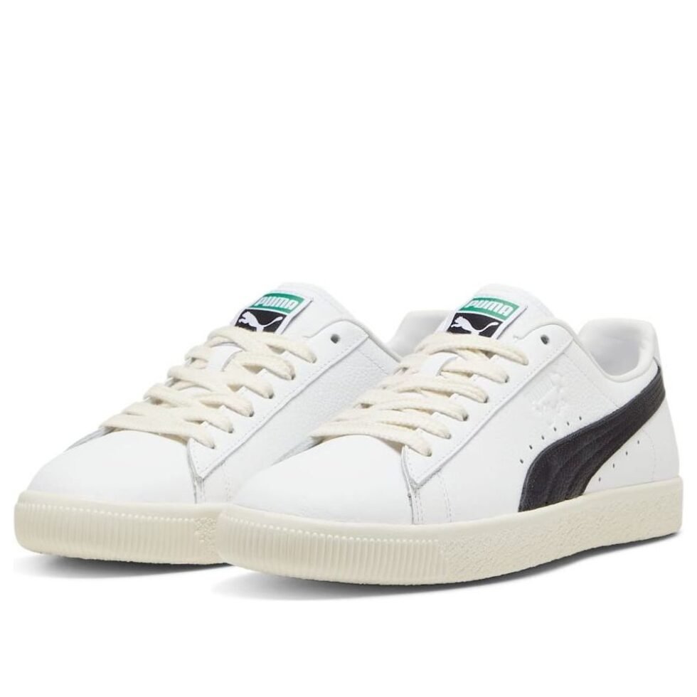PUMA Clyde Leather 'White Black' 398703-01 - Image 6