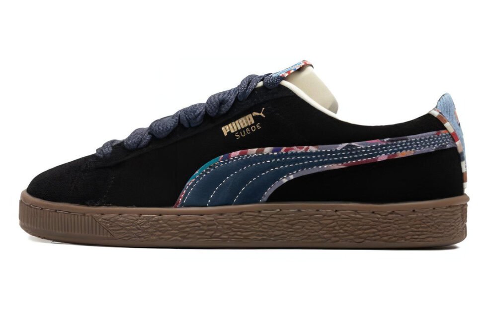 PUMA Suede Bz Emb 'Black Navy Marzipan Light Blue' 399021-01 - Image 2