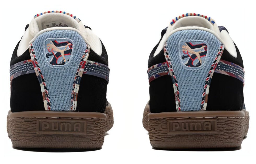 PUMA Suede Bz Emb 'Black Navy Marzipan Light Blue' 399021-01 - Image 6