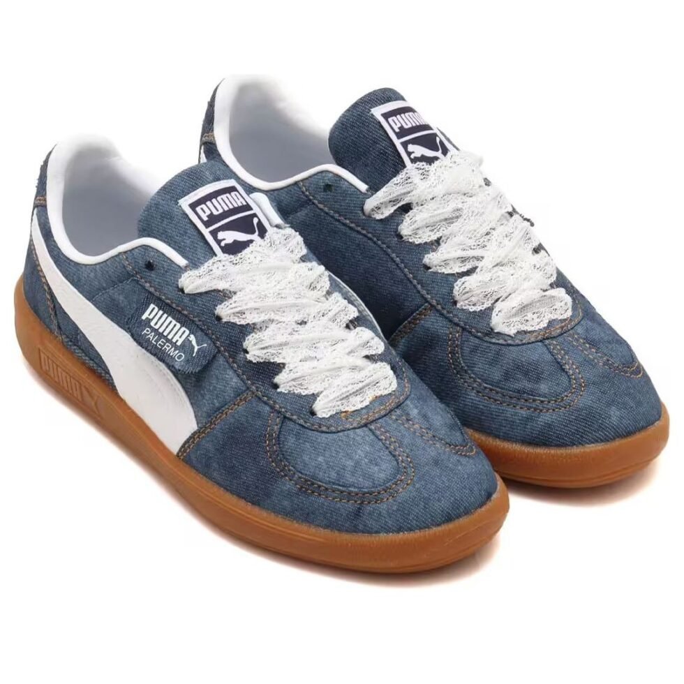 (WMNS) PUMA x Atmos Pink Palermo 'Denim Navy White' 399990-01 - Image 3