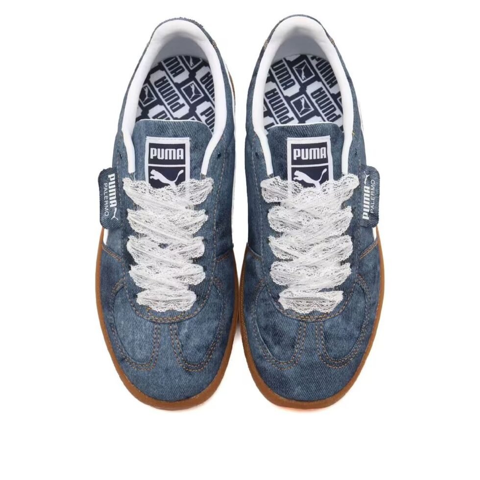(WMNS) PUMA x Atmos Pink Palermo 'Denim Navy White' 399990-01 - Image 4