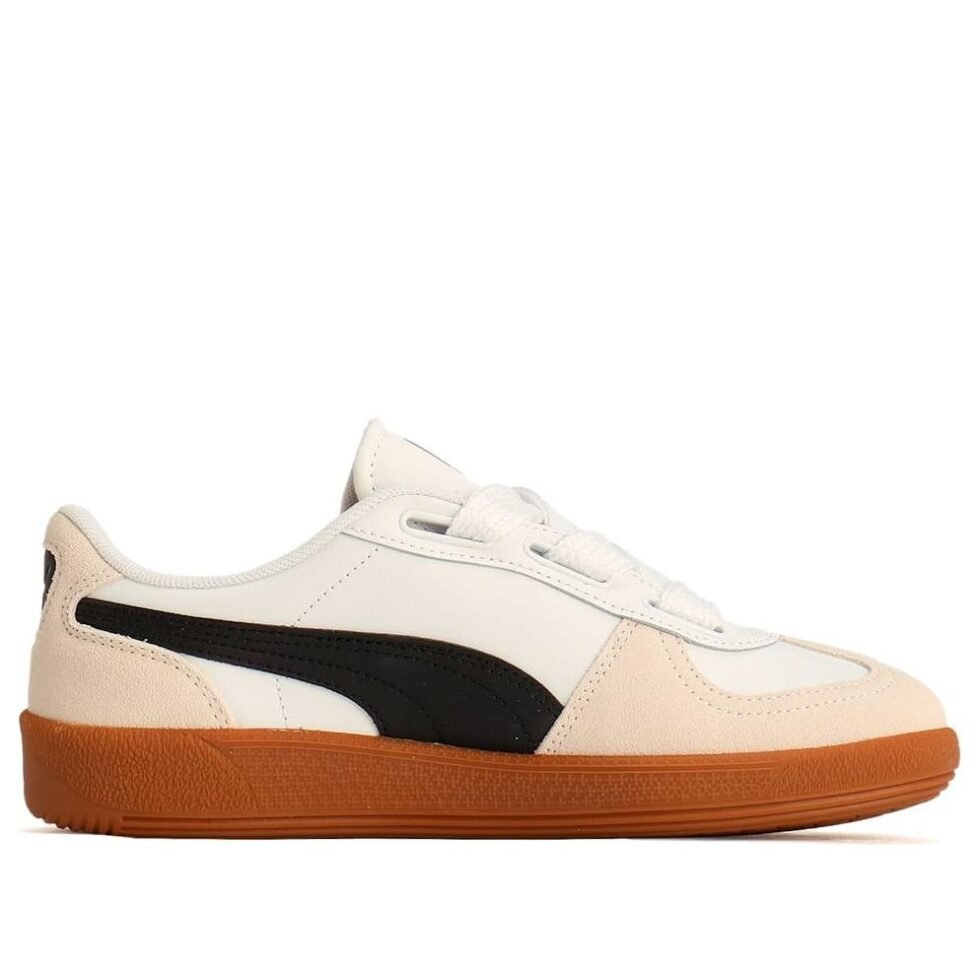 (WMNS) Puma Palermo Wide Lace SD 'White Black Vapor Grey' 402109-01 - Image 2
