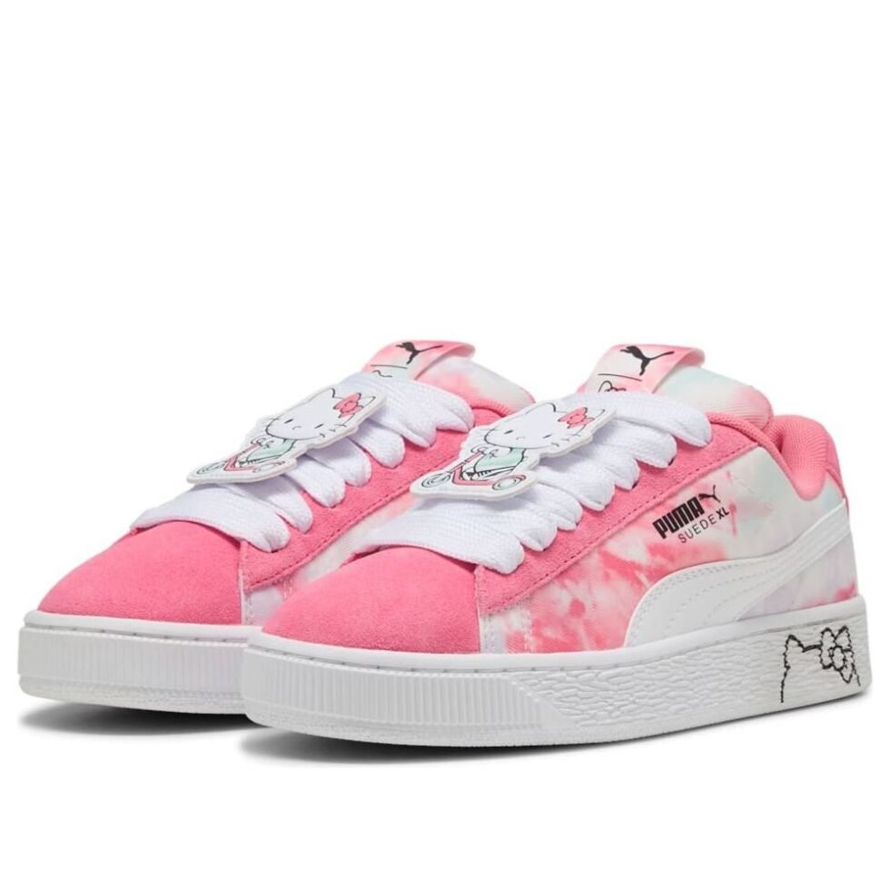 (GS) PUMA x Hello Kitty Suede XL 'Magic Rose Peaceful Blue' 403225-01 - Image 3