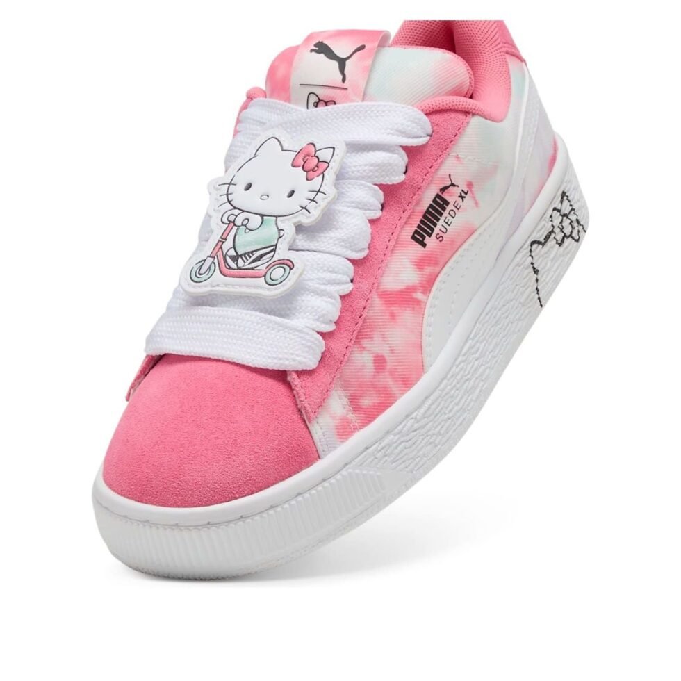 (GS) PUMA x Hello Kitty Suede XL 'Magic Rose Peaceful Blue' 403225-01 - Image 5