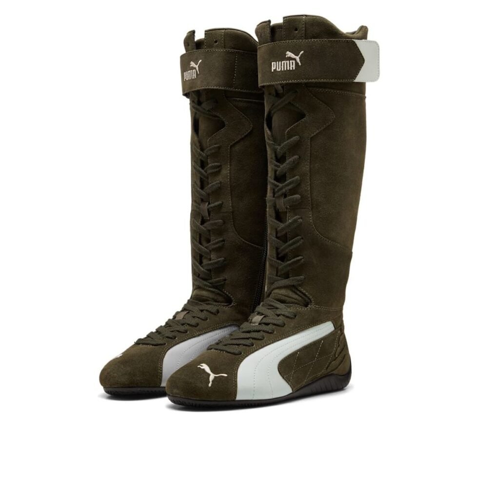 (WMNS) PUMA Speedcat Boots 'Dark Olive Ivory' 403770-04 - Image 6