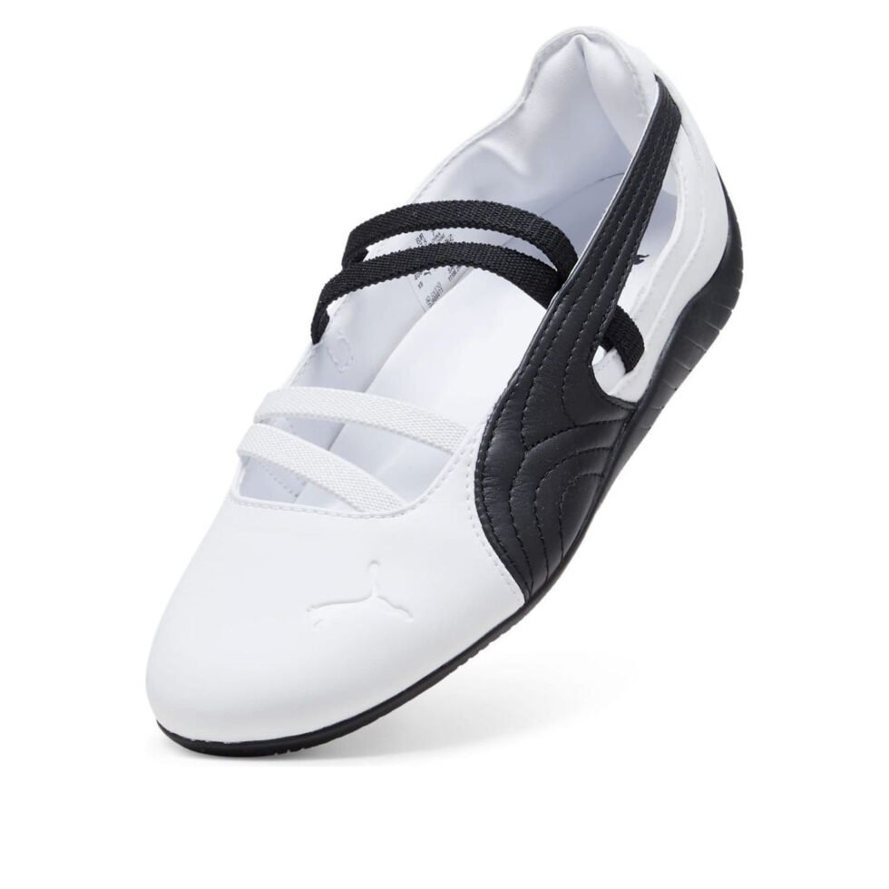 (WMNS) PUMA Speedcat Ballet Leather 'White Black' 406144-03 - Image 3